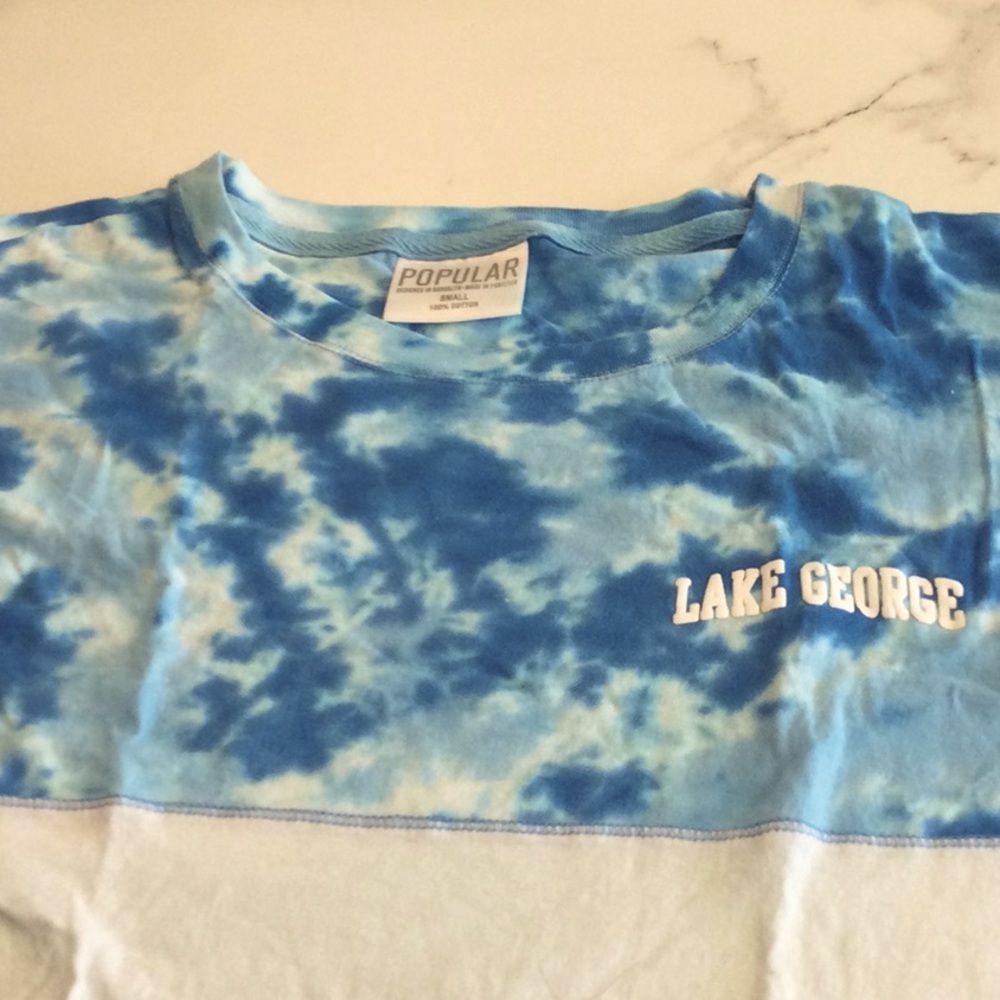 Lake George long sleeved tie dye tee, small.